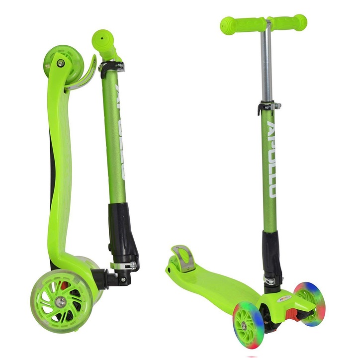 Apollo "Kids Whiz LED" Roller Zöld