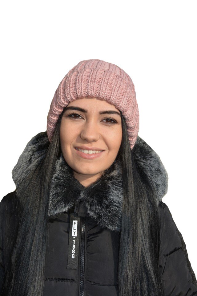 Caciula plamanie de toamna-iarna din material gros, necaptusit,D&J Exclussive