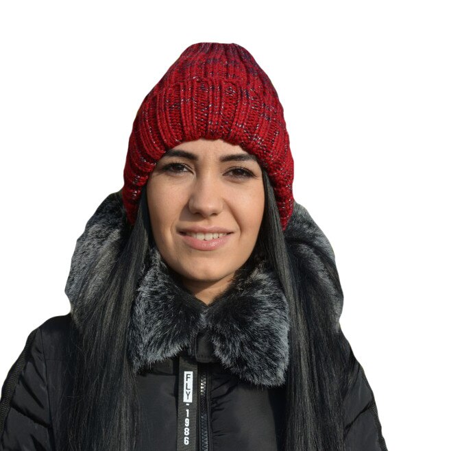 Caciula visinie de toamna-iarna, din material gros cu design clasic,D&J Exclussive