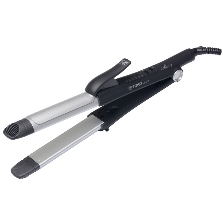 Placa de indreptat parul First Austria FA-5672-6, 2 in 1, 230 grade, placi ceramice, 6 trepte temperatura, afisaj digital