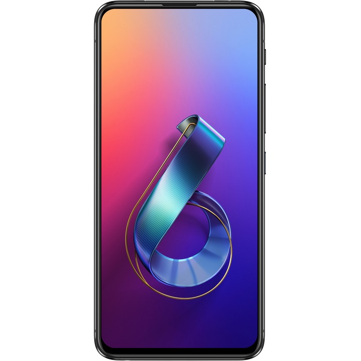 Telefon mobil Asus Zenfone 6, Dual SIM, 128GB, 6GB RAM, 4G, Midnight Black