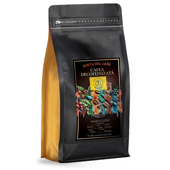 Cafea Proaspat Prajita, 250 gr, Decafeinizata, 100% Arabica, boabe