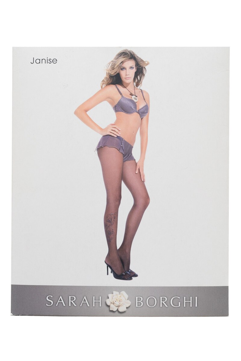 Dres subtire cu model pe gamba, Sarah Borghi, Janise,, Bleu-Lavanda