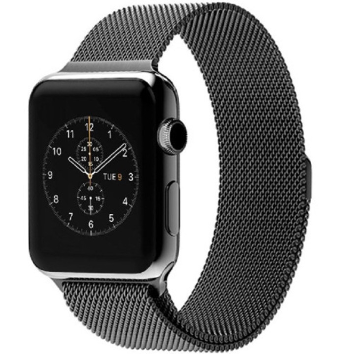 Каишка iUni Milanese Loop за Apple Watch 1/2/3/4/5/6/7 38 мм Стомана Space Сив