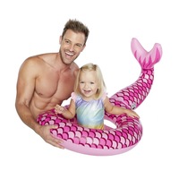 Colac pentru fete in forma de coada de sirena, 105×68cm, +2 ani, roz