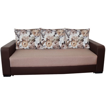 Canapea Extensibila Alpha Modella ,bej/perne flori, 228 x 102 x 95 cm Canapea Extensibila Alpha Modella ,bej/perne flori, 228 x 102 x 95 cm