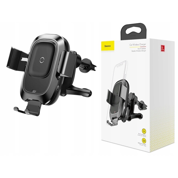 Suport auto universal Baseus WXZN-01 cu incarcator QI incorporat, Negru