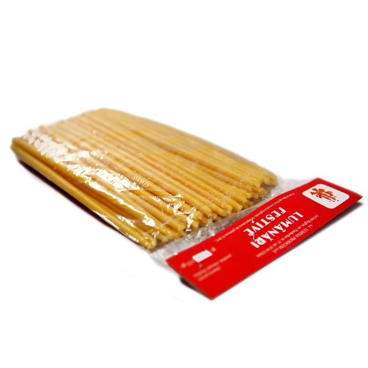 Lumanari cult biserica parastas galbene 1kg aprox. 130 buc/punga H 21 cm