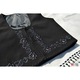 Vesta, Traditii Textile, Floricica, negru/auriu, XL