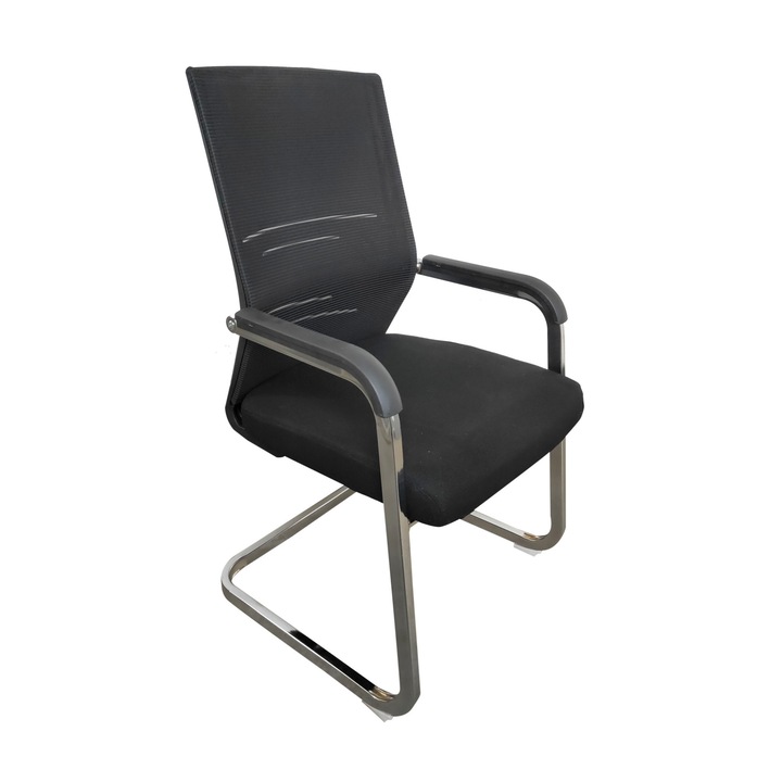 Scaun de vizitator ergonomic ELIOT CF, Negru