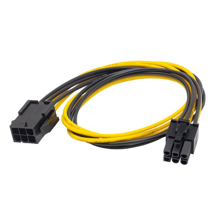 Akyga AK-CA-46 PCI Express 6-pin Hosszabbító vezeték 0,4m, 215333, Kábel