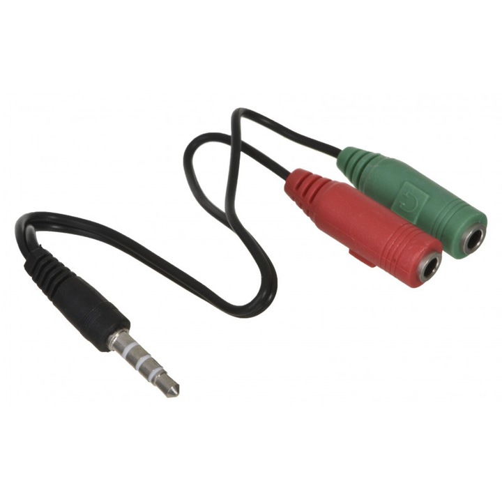 Cablu de conectare , Akyga , AK/CA/08 MiniJack/MiniJackx2 , negru