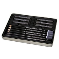 Set creioane schite cutie metalica Royal Langnickel