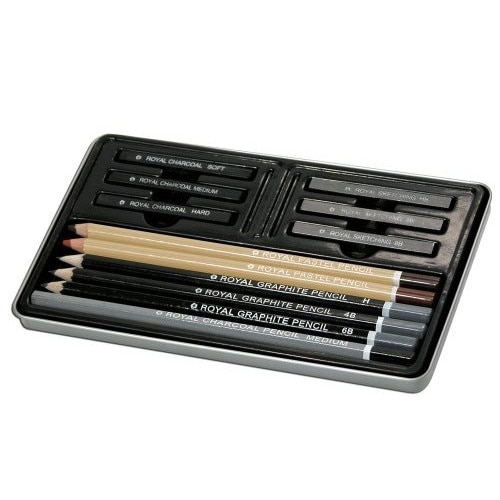 Set creioane pastel cutie metalica Royal Langnickel