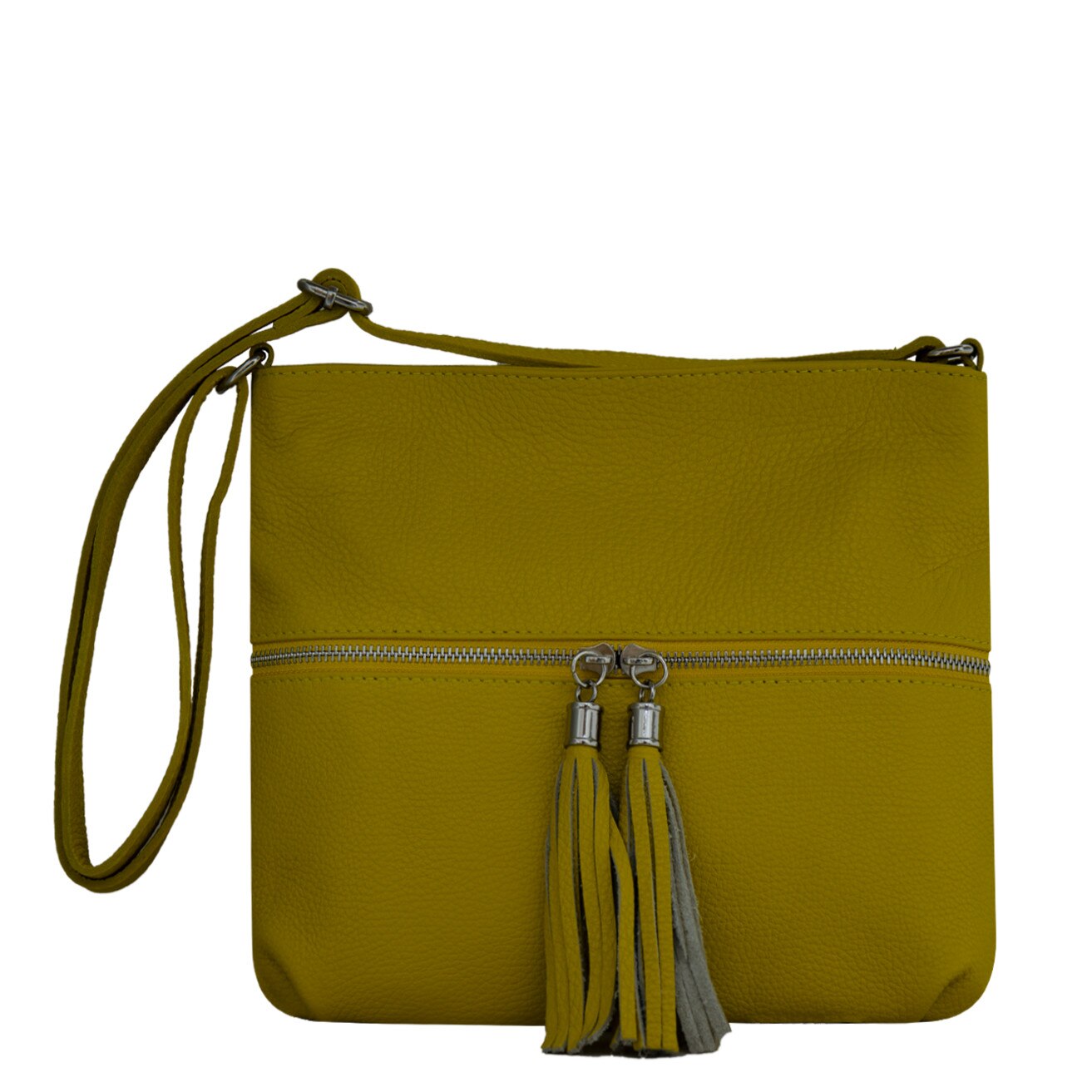 Geanta de dama din piele naturala Eva Bags, Sissi galben