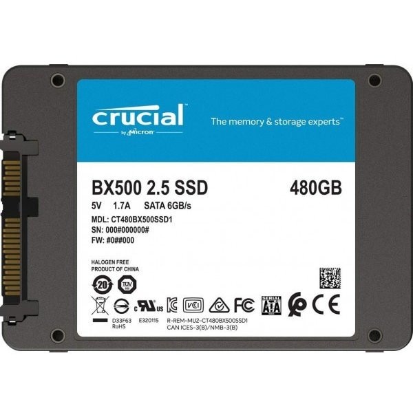 SSD Crucial BX500 480GB SATA-III 2.5 inch - eMAG.ro