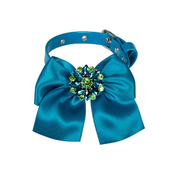 Zgarda Morgana - 25 cm - decor fundita din satin- F1213 Zgarda Morgana - 25 cm - decor fundita din satin- F1213