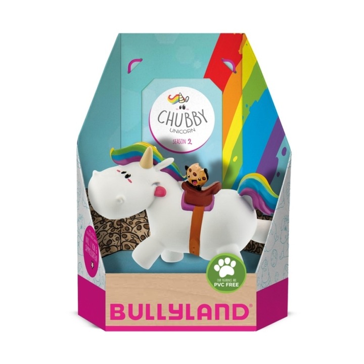 Bullyland 44502 Дебел Еднорог, комплект за игра с езда