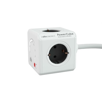 Amplificator retea wireless, Allocacoc, PowerCube Extended WiFi, 4 prize si prelungitor 1,5 m Amplificator retea wireless, Allocacoc, PowerCube Extended WiFi, 4 prize si prelungitor 1,5 m
