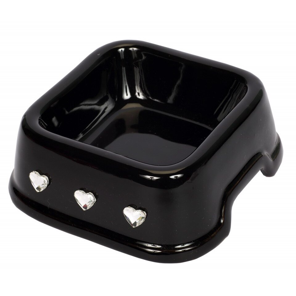 Castron ceramica Grace- decor inimioare din cristale Swarovski- P112