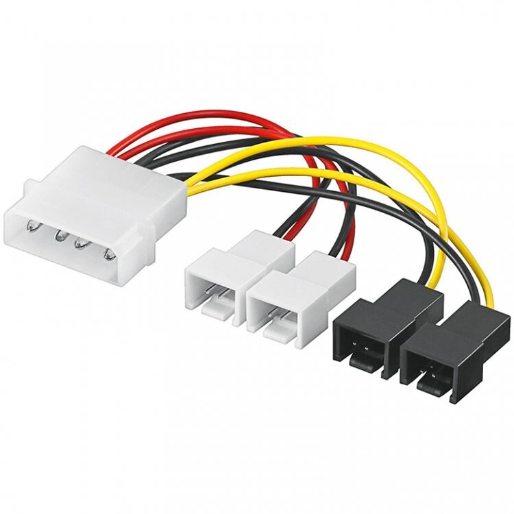 Cablu de alimentare , Akyga , AK/CA/34 Molex/2 x 3pin 12V/2 x 3pin 5V , 0.15 m