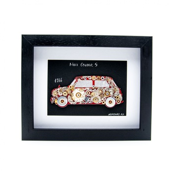 Tablou Mini Cooper S 1966- Colectia ART my Cars Tablou Mini Cooper S 1966- Colectia ART my Cars
