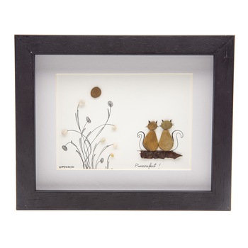 Tablou DRAGOSTE PISICEASCA - Colectia Pebble Art Tablou DRAGOSTE PISICEASCA - Colectia Pebble Art
