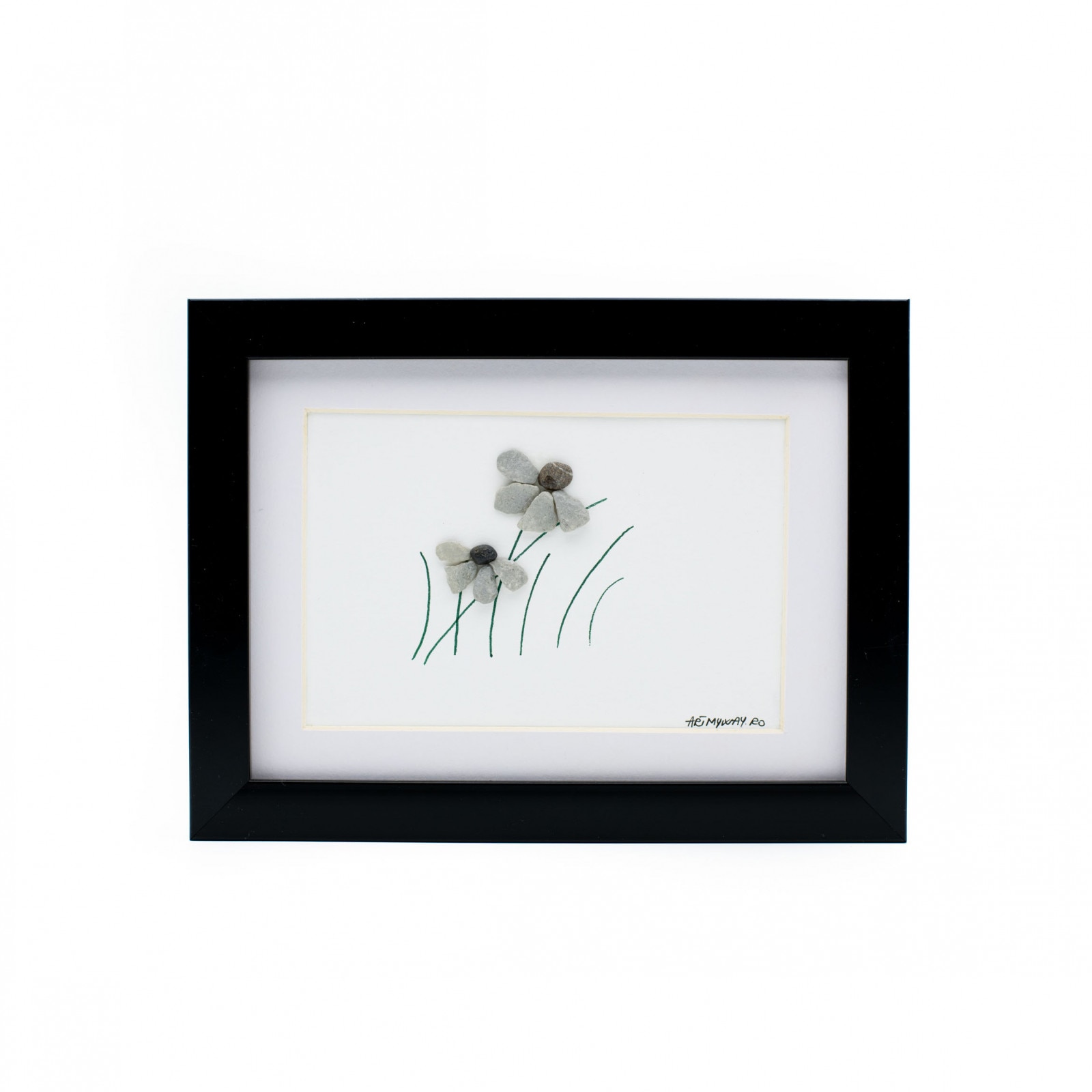 Tablou Windy Days Alb - Colectia Pebble Art - EDITIE LIMITATA