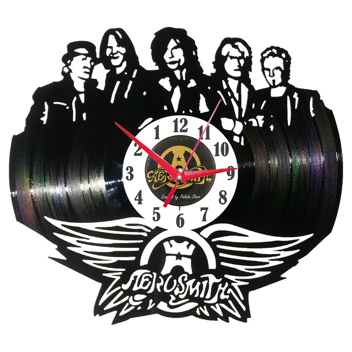Стенен часовник винилов Aerosmith, с обратен механизъм