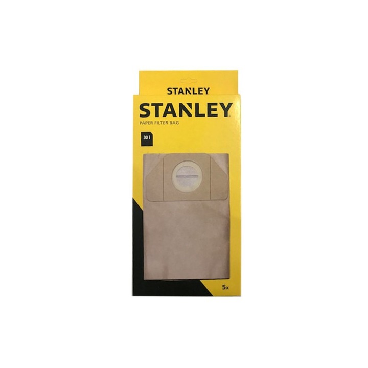 Stanley 41857 papír porzsák, 30 L, 5 db, SXVC30XTDE porszívóhoz