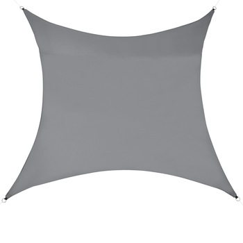 Copertina Sonnensegel pentru soare sau vant, en.casa, 3 x 3 m, poliester/poliuretan, gri inchis Copertina Sonnensegel pentru soare sau vant, en.casa, 3 x 3 m, poliester/poliuretan, gri inchis