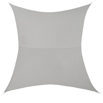 Copertina Sonnensegel pentru soare sau vant, en.casa, 2,5 x 5 m, poliester/poliuretan, gri deschis Copertina Sonnensegel pentru soare sau vant, en.casa, 2,5 x 5 m, poliester/poliuretan, gri deschis