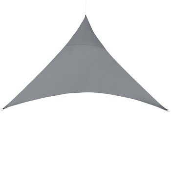 Copertina parasolar rezistenta la apa, en.casa, 360 x 360 x 360 cm, poliester/poliuretan, triunghiulara, gri inchis Copertina parasolar rezistenta la apa, en.casa, 360 x 360 x 360 cm, poliester/poliuretan, triunghiulara, gri inchis