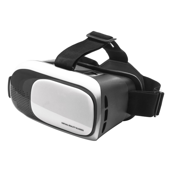 Bercley virtual reality VR videószemüveg headset, 4.5-6.5 inch, Fehér/Fekete