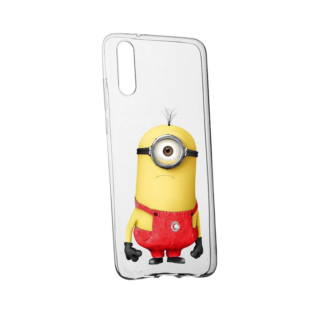 Husa de protectie Cartoon, Minion pentru Samsung Galaxy A50, rezistenta la uzura, anti-alunecare, din silicon Premium, 206