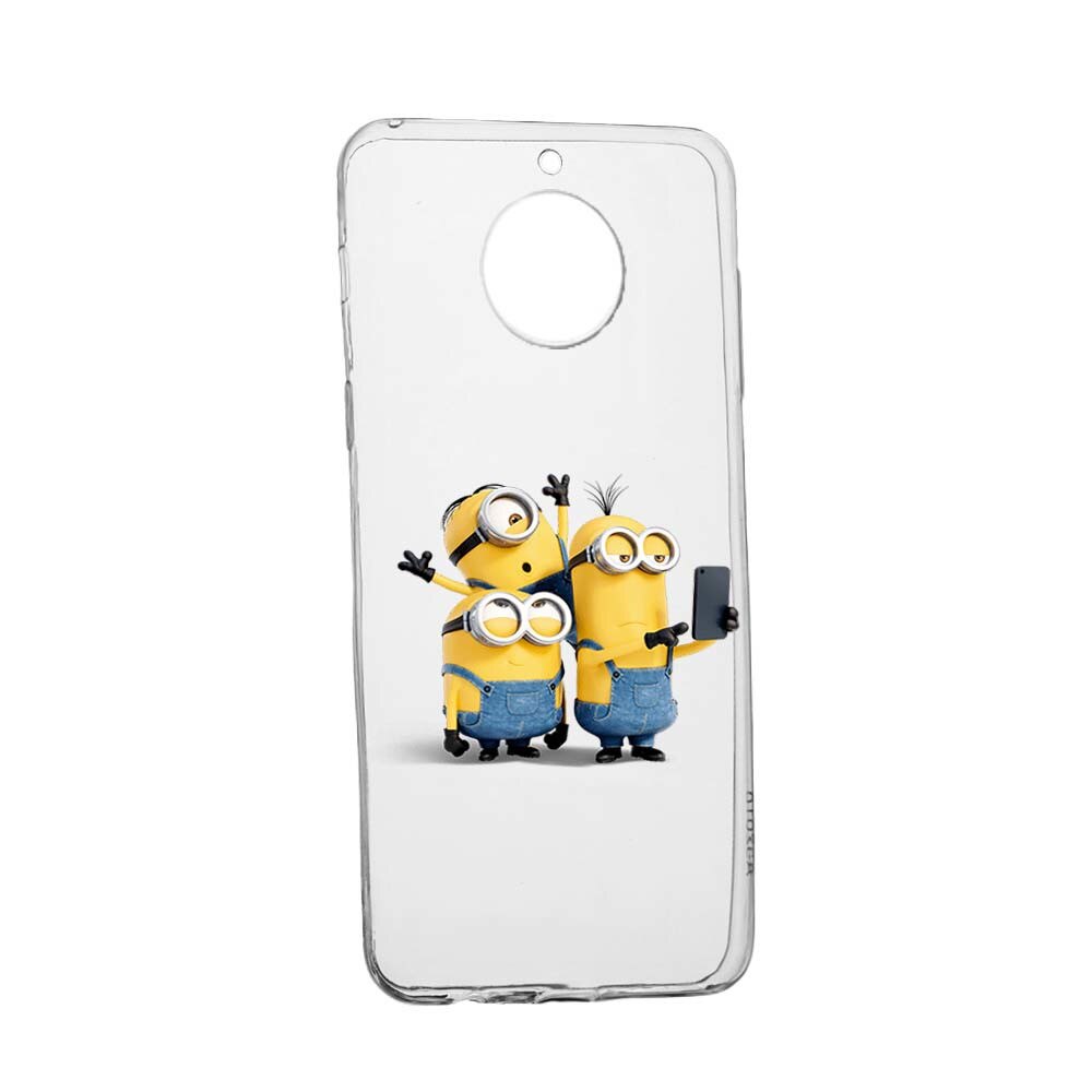 Husa de protectie Minions pentru Motorola MOTO G6 PLUS, rezistenta la uzura, anti-alunecare, din silicon Premium, 207