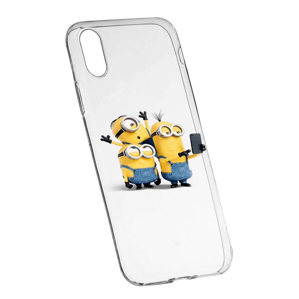 Husa de protectie Minions pentru Apple iPhone X/XS, rezistenta la uzura, anti-alunecare, din silicon Premium, 207