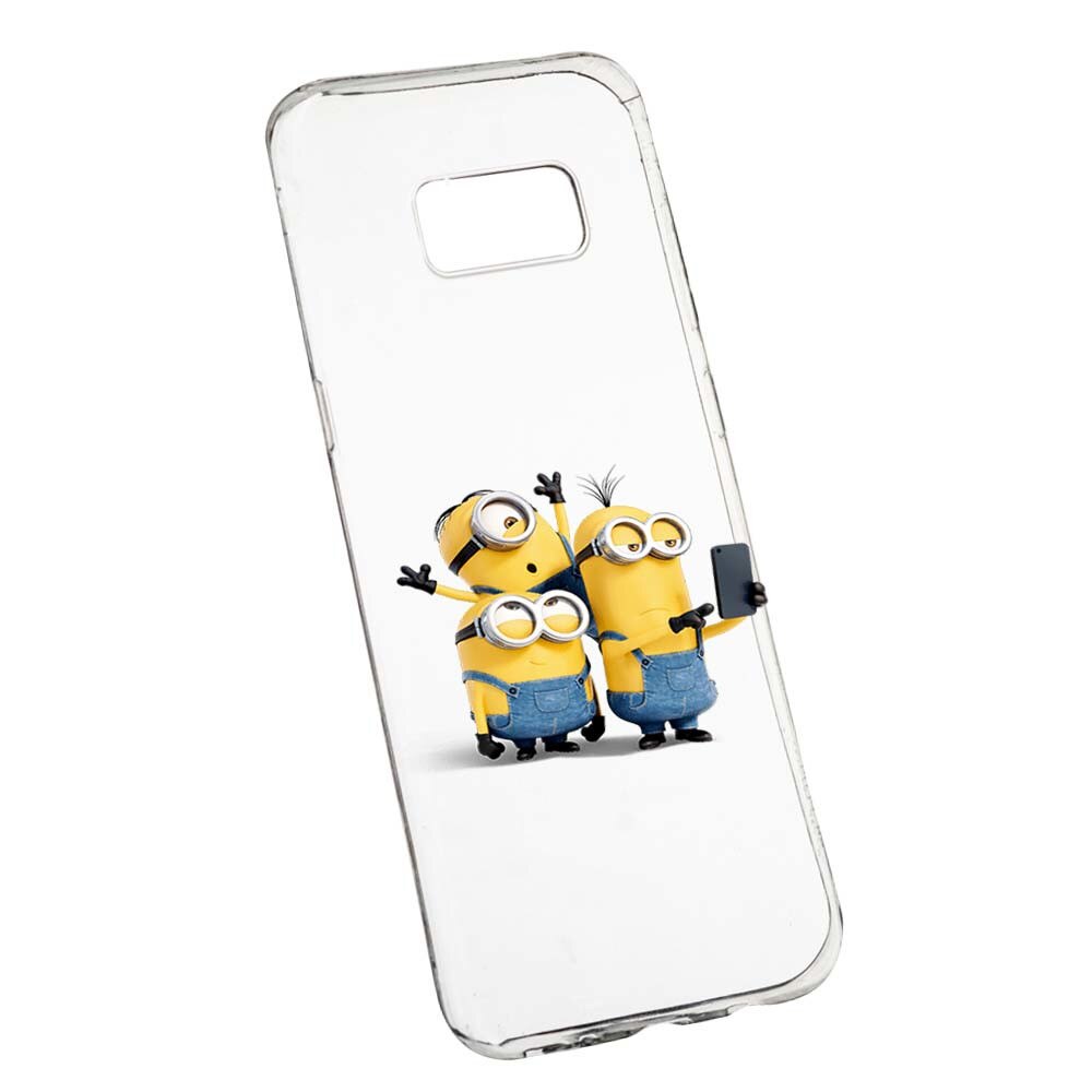 Husa de protectie Minions pentru Samsung Galaxy S8 Plus, rezistenta la uzura, anti-alunecare, din silicon Premium, 207