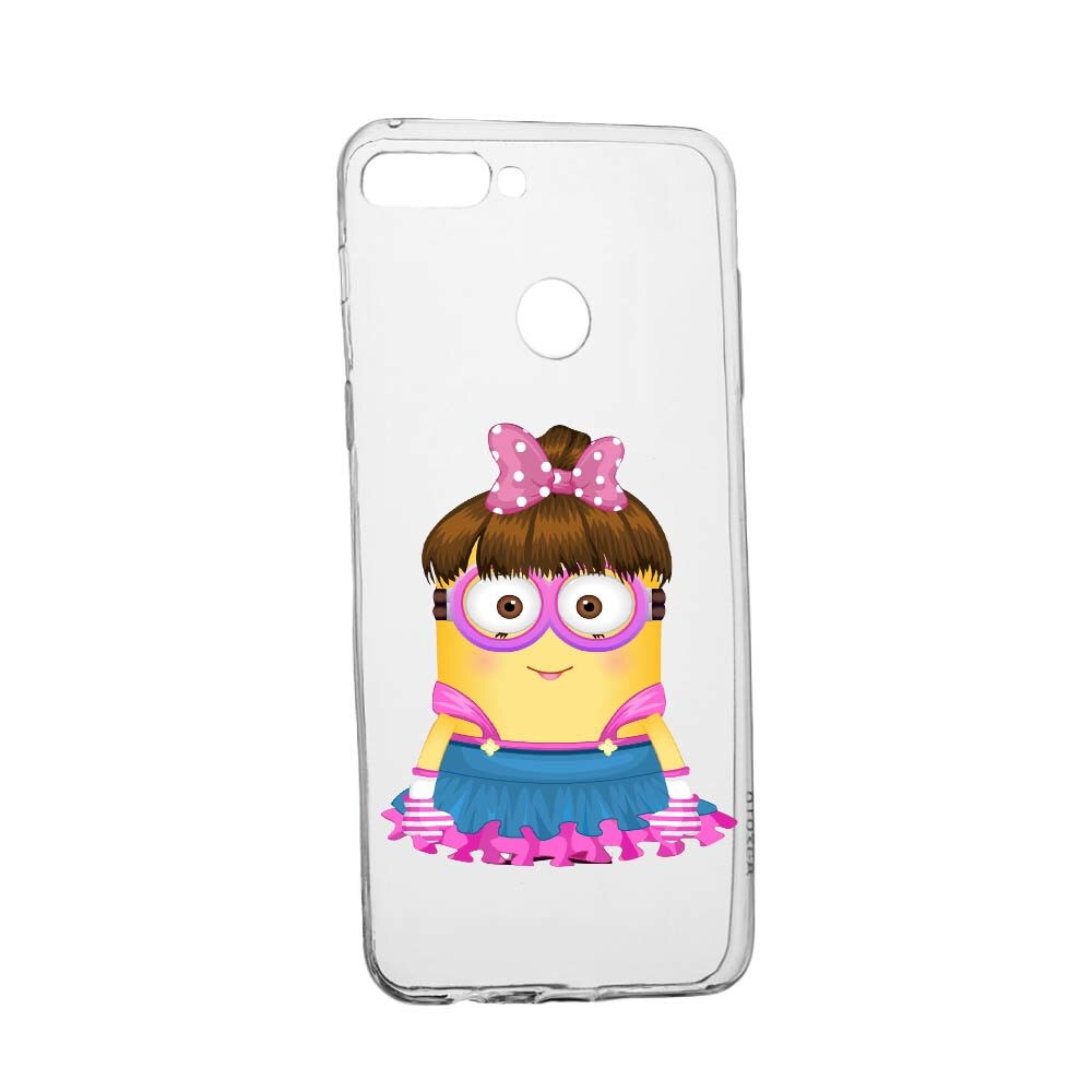 Husa de protectie Minion Girl pentru Huawei Y7 Prime 2018 / Y7 2018, rezistenta la uzura, anti-alunecare, din silicon Premium, 208
