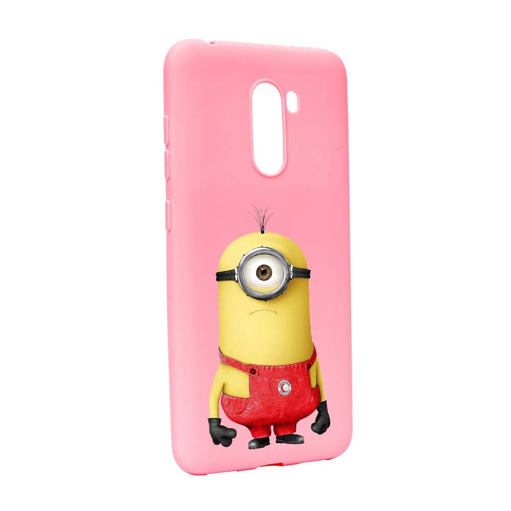 Husa de protectie Cartoon, Minion pentru Xiaomi PocoPhone F1, rezistenta la uzura, anti-alunecare, din silicon Premium, P206