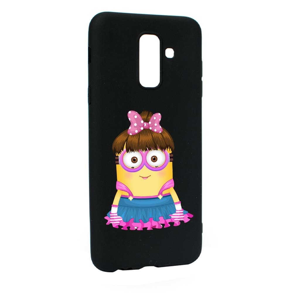 Husa de protectie Minion Girl pentru Samsung Galaxy A6 PLUS / Galaxy J8 2018, rezistenta la uzura, anti-alunecare, din silicon Premium, B208