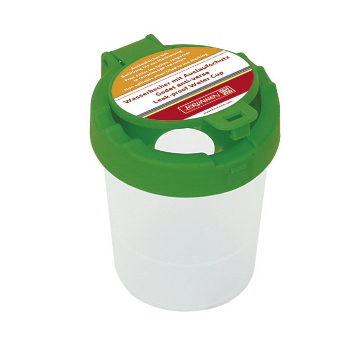 Чаша за рисуване с капак Brunnen Art, зелен капак