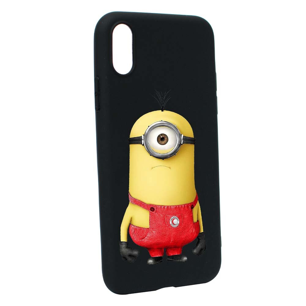 Husa de protectie Cartoon, Minion pentru Apple iPhone XS / X, rezistenta la uzura, anti-alunecare, din silicon Premium, B206