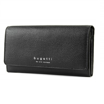 Portofel din piele Linda 16CC, Bugatti, Negru Portofel din piele Linda 16CC, Bugatti, Negru