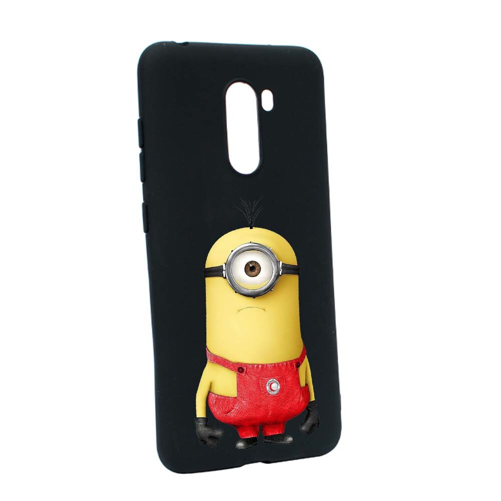 Husa de protectie Cartoon, Minion pentru Xiaomi PocoPhone F1, rezistenta la uzura, anti-alunecare, din silicon Premium, B206