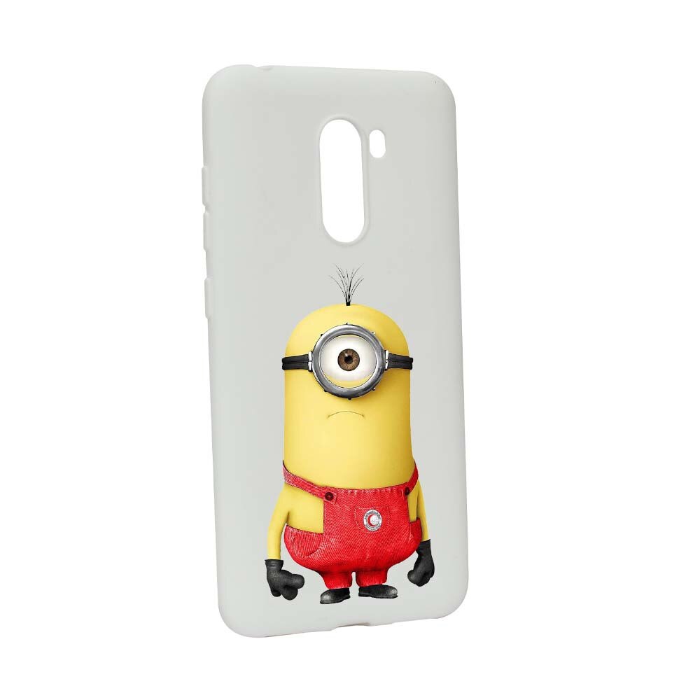 Husa de protectie Cartoon, Minion pentru Xiaomi PocoPhone F1, rezistenta la uzura, anti-alunecare, din silicon Premium, W206