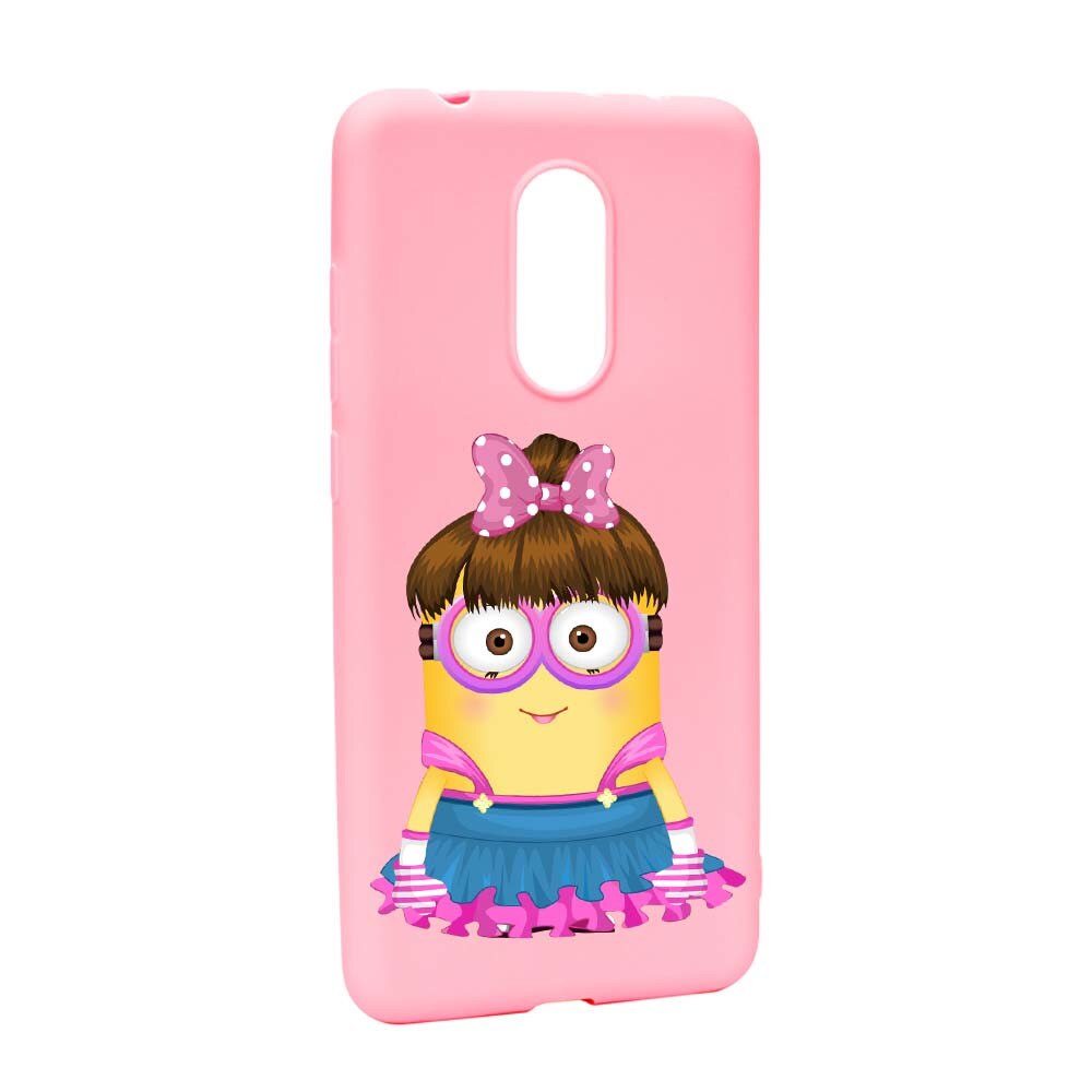 Husa de protectie Minion Girl pentru Xiaomi Redmi Note 5 / Redmi 5 Plus, rezistenta la uzura, anti-alunecare, din silicon Premium, P208