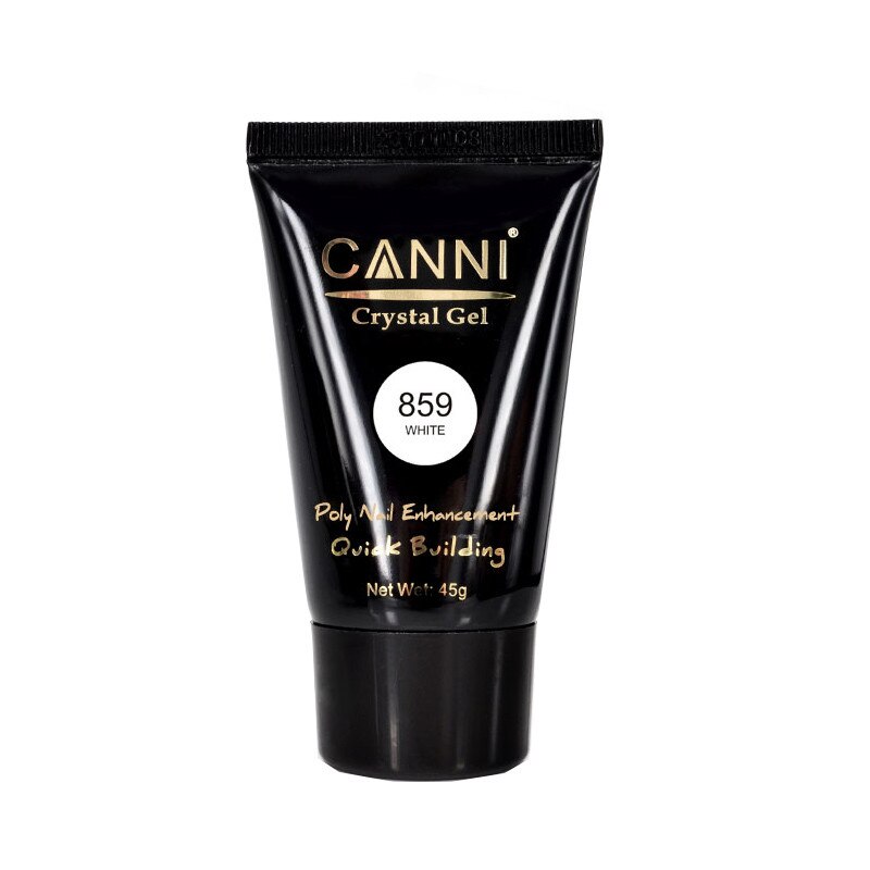 Polygel pentru constructie unghii Canni 859, 45 g, White