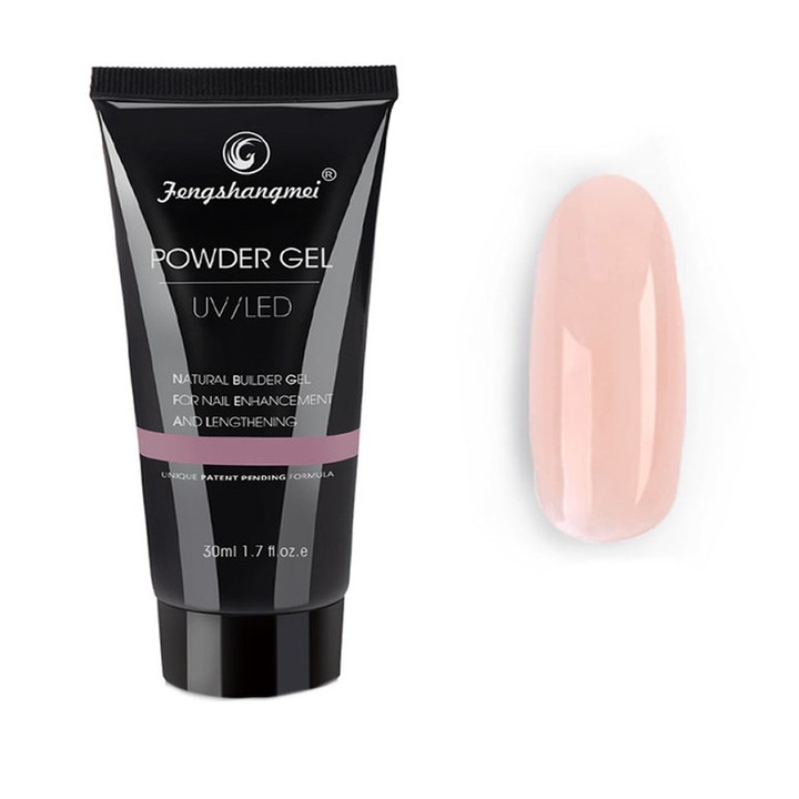 Polygel pentru constructie unghii FSM 05, 30 ml, Light Nude