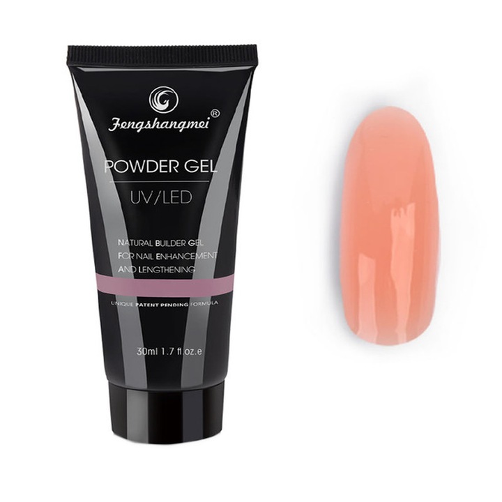 Polygel pentru constructie unghii FSM 08, 30 ml, Peach